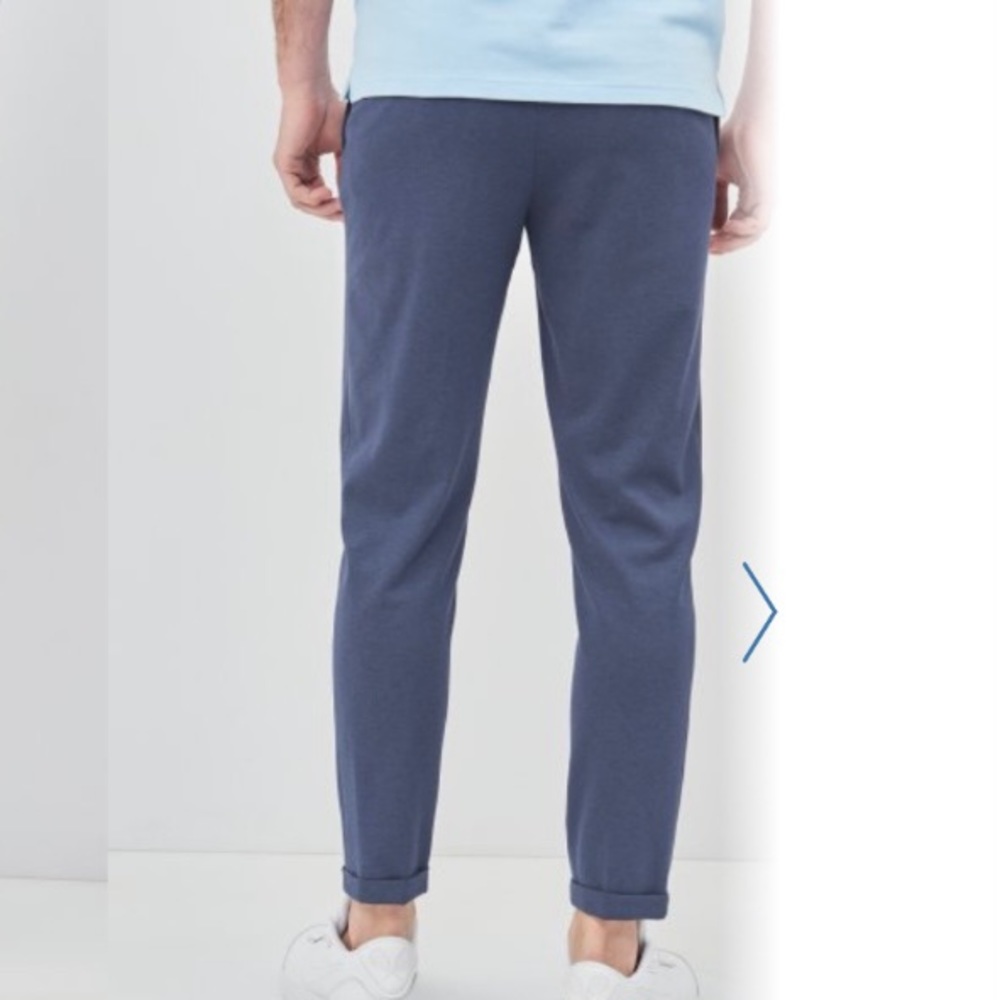 Zara NWT blue slim leg trouser cuffs 32 - Picture 3 of 16